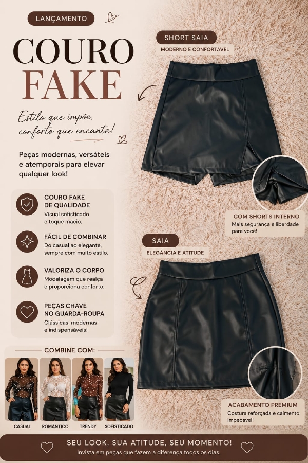 Couro Fake — moda feminina Marini Modas